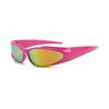 Y2K estilo futuro gafas de sol personalizadas nuevo europeo y americano ins montar tiro callejero forma cóncava punk gafas de sol deportivas marea