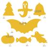 Pegatinas de Atmósfera de Halloween Pegatinas de Pared Coloridas de EVA Pegatinas de EVA de Formas Variadas para Niños Pequeños Pegatinas de Calabaza Hechas a Mano
