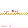 Corrente de Cauda de Aço Inoxidável Forno a Vácuo Ouro Dourado Aço Titânio Acessórios diy Colar Pulseira Moda Corrente Alongada