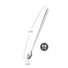 Cuchara Larga para Hielo Estilo Coreano de Acero Inoxidable 304 para Hogar, Café, Cuchara Mezcladora Alargada, Cuchara Mezcladora Espesa Multiusos con Mango Largo