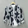 Camisa floral de manga larga moderna y elegante para hombre, moda casual de alta gama con estampado de patrón único