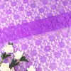 Fabricante de Tela de Malla de Poliéster sin Estirar, Tela de Encaje de Malla Jacquard Orquídea, Tela para Ropa Mantel Cortina