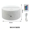 Base de luz nocturna 3D directa de fábrica táctil control remoto LED de acrílico colorido luz nocturna base de carga USB lámpara de escritorio