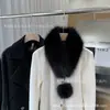 Bufanda de Piel de Zorro Estilo Nuevo para Mujer, Otoño e Invierno Engrosada Doble Cara Estilo Coreano Versátil Calentador de Cuello Bufanda de Felpa de Piel Sintética