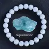 Pulsera Popular Transfronteriza Temu Xiyin Tk con Cuentas Hecha de Aventurina Verde Ojo de Tigre Pulsera Elástica Hecha a Mano