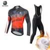 Ropa de Ciclismo de Otoño Xingheng Jersey y Pantalones de Ciclismo para Hombre Nuevos con Estampado y Absorción de Humedad Camiseta Larga de Ciclismo