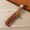 Peine de Sándalo Negro Dorado Pintado Arte de Laca Hecho a Mano Peine de Madera Cabello Suave Peine de Madera Especial para Mujeres con Logo Grabado Regalo