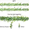 Enredaderas de Hojas de Eucalipto, Hojas Artificiales para Decoración de Bodas, Enredaderas de Eucalipto de Alta Calidad, Plantas Artificiales, Vegetación Falsa para Paisajismo
