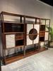 Nueva Estantería Estilo Chino, Estante Antiguo, Gabinete de Almacenamiento de Pizarra Italiana, Oficina Estudio, Estantería de Exhibición de Madera de Ébano Zen de Pie