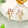 Brincos Pendentes de Borboleta Cravejados com Diamantes de Design de Moda de Nicho, Exquisitos e Versáteis, Brincos de Prata S925 de Alta Qualidade para Atacado
