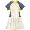 Traje de baño para niña 2026 nuevo modelo de una pieza para niñas mayores y estudiantes, conjunto de falda de baño de secado rápido con protección solar para el verano