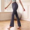 Pantalones Deportivos Acampanados Elegantes Adelgazantes de Cintura Alta Nuevos Levanta Caderas Vientre Pilates Pantalones Ajustados Moda Micro Pantalones de Yoga