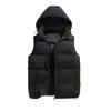 Colete de algodão transfronteiriço para homens, novo colete com capuz plus size outono e inverno, colete de algodão liso para homens em estoque para comércio exterior