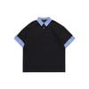 Camiseta Polo de Verano 2025 para Hombre, Holgada, Moderna, de Marca, con Hombro Caído, Color en Contraste, Costuras, Manga Corta