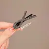 Presilha de Cabelo Laço Cheia de Strass para Mulheres, Presilha Simples para Franja, Presilha Lateral, Grampo para Nuca, Pequeno Grampo Bico de Pato, Acessório de Cabelo