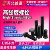 Tornillos de alta resistencia en stock, tornillos hexagonales externos de alta resistencia grado 8.8, tornillos de cabeza hexagonal ennegrecidos oxidados, tornillos