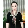 Bufanda triangular de protección para el cuello de verano, versátil, ligera, transpirable, de secado rápido, pañuelo chal multifuncional de seda para protección solar de mujer