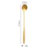 Cuchara de Flor Japonesa Creativa Acero Inoxidable Chapado en Oro Flor de Cerezo Hojas Cuchara en Forma de Corazón Tenedor Cuchara para Café Mango Largo Cuchara para Mezclar