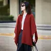 ¡Elegante Chal! 100% Lana Pura Chal Grande de Cachemira Tejido de Punto para Mujer Chal Versátil Superior Suéter de Cachemira