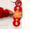 Decoración de feliz inauguración de la casa, manija de puerta de casa nueva, colgante, decoración de planta verde para mudanza a casa nueva
