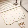 Alfombrilla Sencilla para Piso de Baño, Alfombrilla de Tierra de Diatomeas Absorbente de Agua, Fácil de Mantener, Secado Rápido, Alfombrilla Antideslizante, Se Puede Cortar, Resistente a Manchas y al Desgaste
