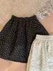 Falda Midi Estampada de Albaricoque Negro Floral Otoño 2026 Moda Cintura Elástica Texturizada Falda con Bolsillos Estilo Coreano de Moda