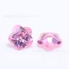 Zircón Calidad 3A Forma Ciruela en Stock, Zircón Rosa Forma Ciruela de Cinco Pétalos, Gema Sintética de Espalda Puntiaguda Forma Flor Piedra Suelta