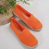 2026 Zapatos Planos de Punto con Punta Redonda, Slip-On Cómodos para Primavera/Otoño, Nuevo Estilo Europeo y Americano, Tallas Grandes para Mujer