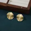 Pendientes Irregulares de Metal Cepillado, Nuevos Pendientes Populares de Metal Normcore, Lujo Accesible, Pendientes de Nicho de Gama Alta, Pendientes