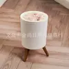 Lixeira Luxuosa e de Alto Padrão para Sala de Estar e Quarto, Grande Capacidade, com Pés Altos, Design com Padrão de Madeira, Adequada para Casa, Pousada e Escritório