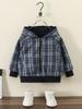 Chamarra con Capucha para Niño 8844 Nuevo Estilo Otoño para Niños Pequeños, Reversible Moda Coreana Estilo Callejero