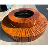 Silla de Árbol Redonda Grande para Exteriores Silla Larga Curva Madera Maciza Terminada Silla de Descanso Cuadrada de Acero Inoxidable Silla de Ocio para Parque