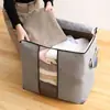 Saco de Armazenamento de Colcha Não Tecido Transfronteiriço Portátil Grande Capacidade Saco para Mudança Colcha de Algodão Roupas Diversos Saco de Embalagem para Bagagem