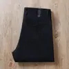 Pantalones grises de alta gama para hombre, sarga lavada, otoño e invierno, algodón grueso, microelástico, cintura media-alta, corte recto holgado, pantalones casuales