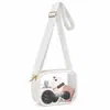 Bolso Transparente de PVC Cruzado para Mujer, Bolso de Hombro Versátil y de Moda, Ligero, Impermeable, para Teléfono, Correa de Hombro Desmontable