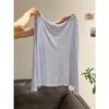 Verão Elegante Simples Listrado Cor Contrastante Proteção Solar Manga Longa Camiseta Moda Feminina Estilo Preguiçoso Camisola Conjunto de Duas Peças Ins