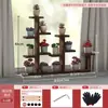 Alféizar de Madera Maciza para Ventana Saliente Soporte para Plantas Suculentas, Estante Pequeño de Flores de Múltiples Niveles para Escritorio de Sala de Estar Interior, Soporte para Macetas de Balcón, Estante Decorativo