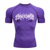 Camiseta de Manga Corta de Compresión de Secado Rápido para Hombre Teum Export Y2K Capa Base para Correr Ropa de Entrenamiento para Gimnasio Body