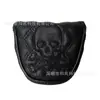 Funda para palo de golf calavera semicírculo grande tira recta PU tela impermeable funda para putter funda protectora en línea