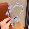 Diadema nueva con mariposa de perlas para niños, tocado para niña, súper hada, para presionar el cabello, diadema con cinta Casen