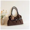 Bolso de Mano Retro de Nicho Estilo Coreano Nuevo Moda para Mujer Estampado de Leopardo Bolso de Hombro para Viajar Gran Capacidad Versátil