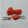 Ajustador de roldana externo para fixação de barraca, roldana de elevação de metal, corda de vento refletiva, corda de cobertura espessa