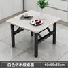 Mesa cuadrada pequeña plegable para uso doméstico, adecuada para apartamentos pequeños, mesa de comedor portátil para casas de alquiler, mesa simple para restaurante de comida rápida