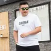 Camiseta de manga corta de algodón puro de corte holgado para hombre talla grande, talla extra grande para hombres con sobrepeso, top moderno