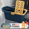 Cubo plano rectangular plegable para mopa, cubo individual, cubo de agua para fregar, cubo cuadrado de plástico, cubo para fregar suelos doméstico