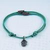 Pulseira de Jade de Liga de Fio Tecida à Mão para Homens e Mulheres Pulseira Tecida dos Desejos para Namorada Pulseira Simples de Corda Feita à Mão