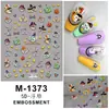 Nova Tecnologia Adesivos de Arte para Unhas Estéreo 5D Ursinho de Mel Adesivos em Relevo Adesivos de Animais de Desenho Animado Podem Misturar Venda por Atacado