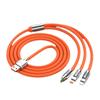 Cargador Rápido de 120W Cable de Datos Tres en Uno de Aleación de Zinc para Teléfonos Móviles, Disponible para Dropshipping, Especial de Carga Rápida Multi-Puerto
