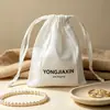 Bolsa de Algodón con Cordón de Caña Delgada Bolsa con Cordón de Textura de Algodón y Lino para Joyería Accesorios Perlas Adornos de Plata Artículos de Juego Cultural Bolsa Pequeña de Tela