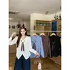Moda Otoño 2026 Tallas Grandes Mujer Camisa Elegante Francesa de Cuello Solapa Manga Larga con Bufanda y Chal